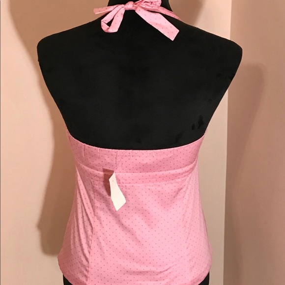 NWT J. Crew Pink Cotton Halter Top. - Picture 4 of 5